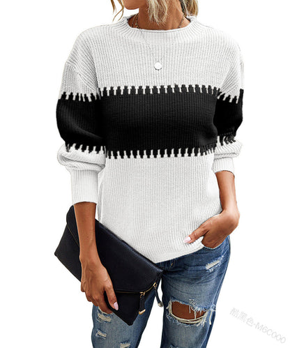 Variant image for Dam Sweatshirt Långärmad Rundhals Akryl Trendig Tjocktröja-26