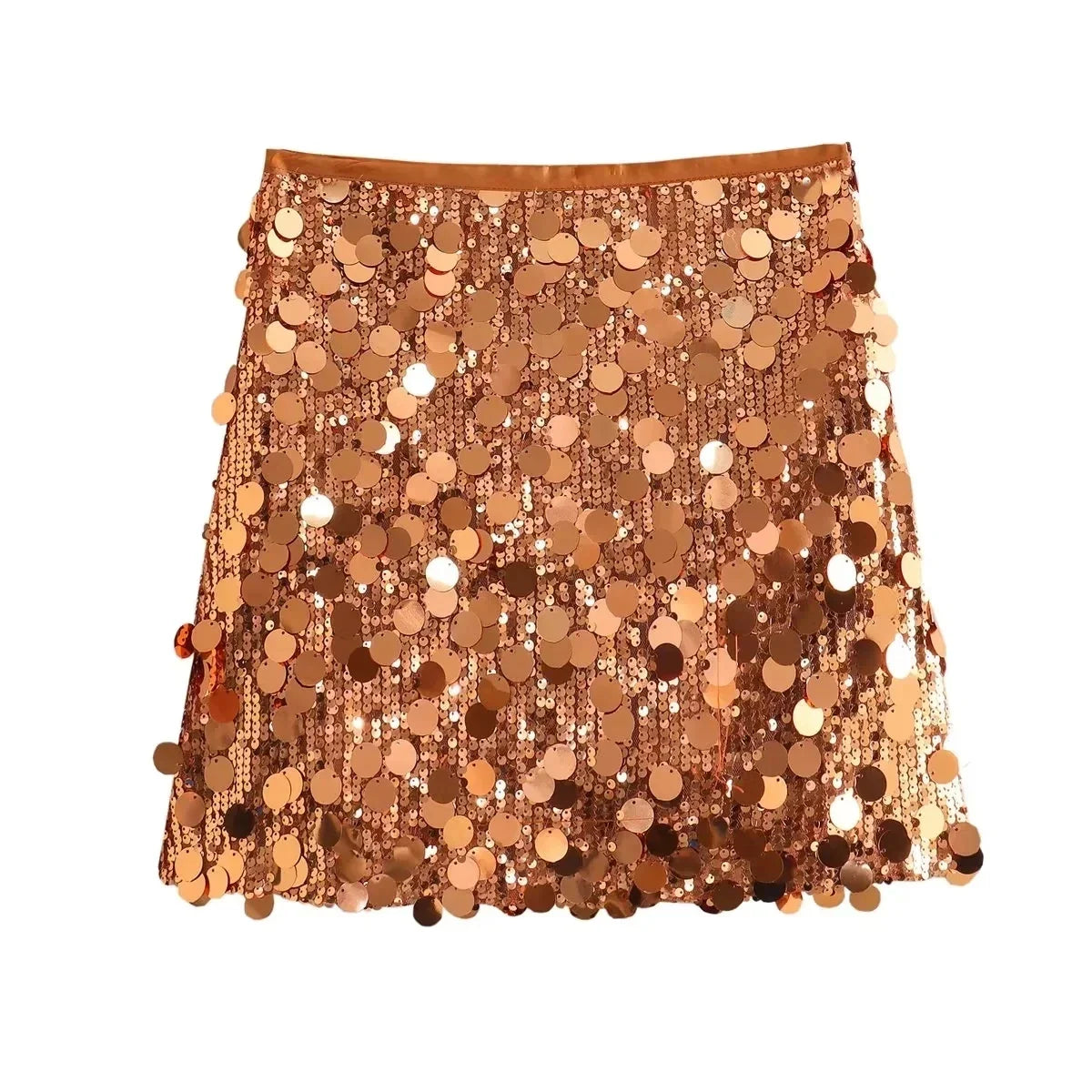 Kvinnors Mini Paljettkjol Elegant Polyester för Fest och Utekvällar 12