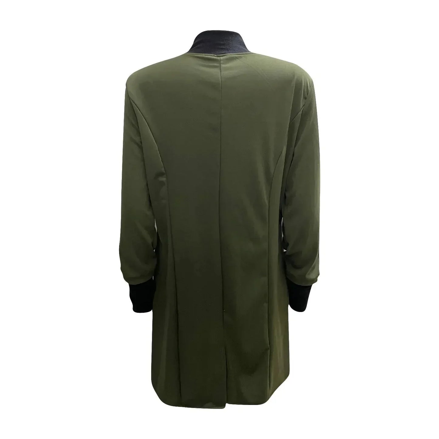 Damjacka med Knappstängning Tidlös Stil Polyester Klassisk Jacka Dam 3