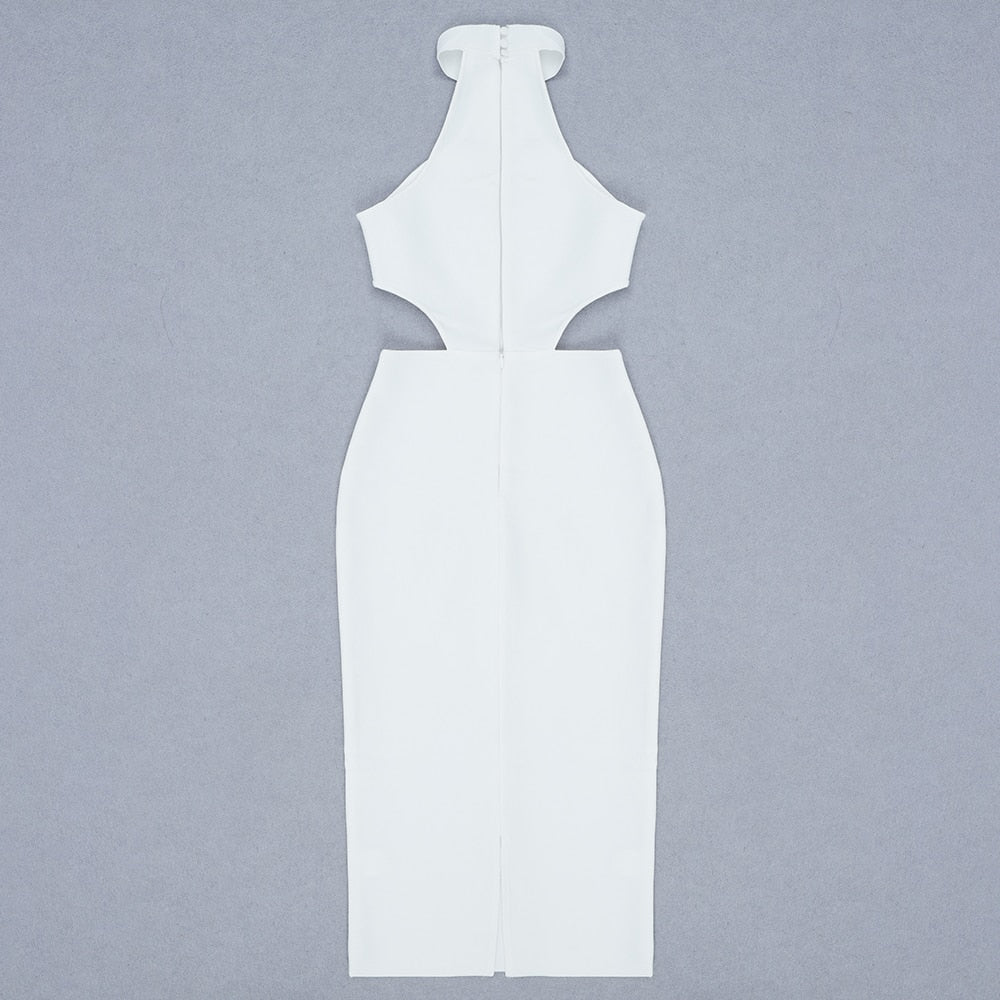 Dam Klänning Midi Bandeau Polyester Spandex Elegant Stil-4