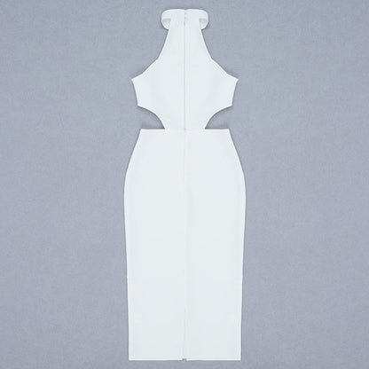 Dam Klänning Midi Bandeau Polyester Spandex Elegant Stil-4