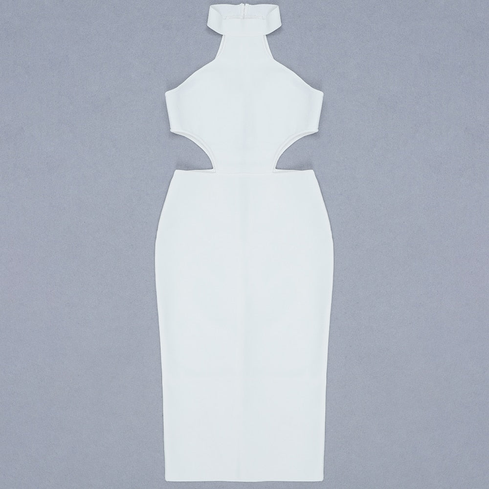 Dam Klänning Midi Bandeau Polyester Spandex Elegant Stil-3