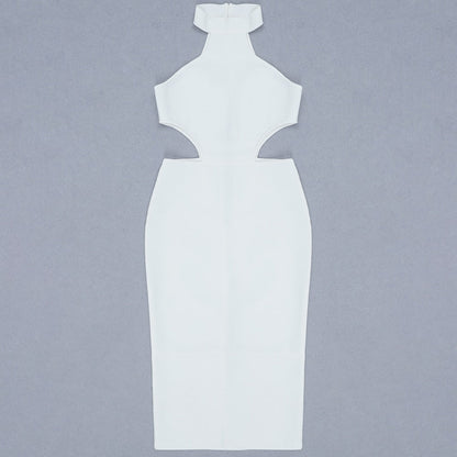 Dam Klänning Midi Bandeau Polyester Spandex Elegant Stil-3