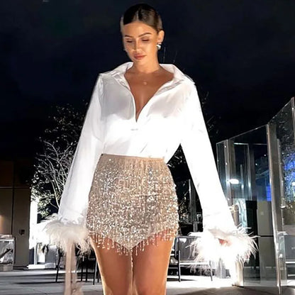 Variant image for Kvinnors Skjorta Elegant Satin Normal Passform-4