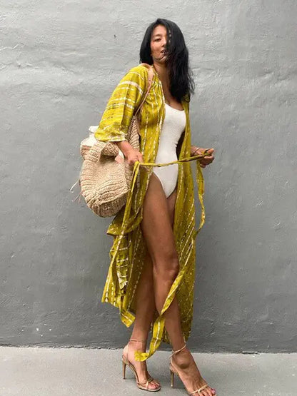 Kvinnors Strandpareo Boho Stil Lätt Batik-6