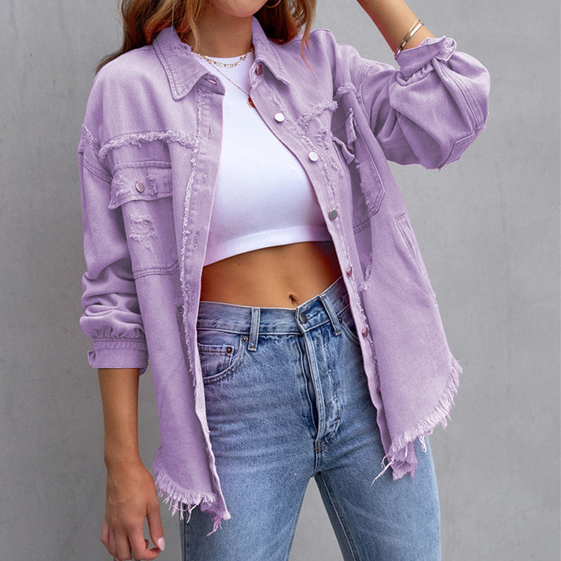 Variant image for Dam Denimjacka Trasig Bomull och Polyester-15
