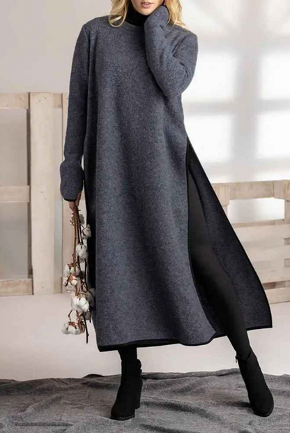 Kvinna Lång Klänning Lagerdesign 100% Bomull-5