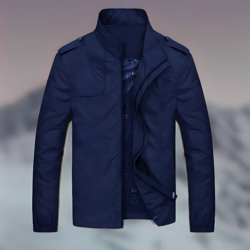 Herrjacka Stativ-upp Krage Lyxigt Material Elegant Passform-2