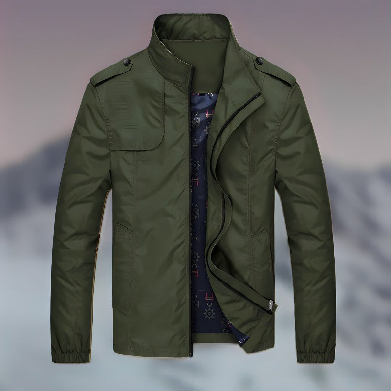 Herrjacka Stativ-upp Krage Lyxigt Material Elegant Passform-5