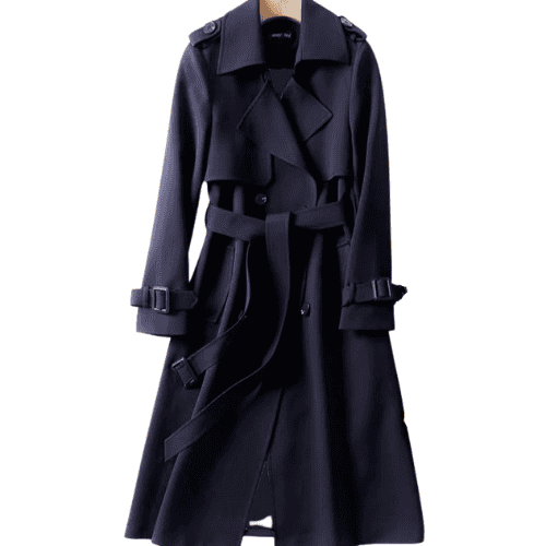 Damkappa Beige Tidlös Trenchcoat Vattentålig Polyester 10