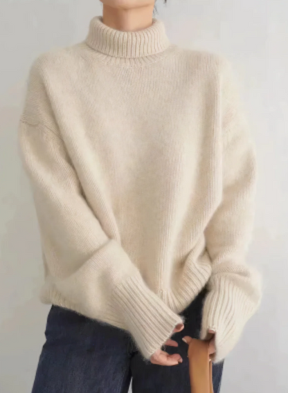 Variant image for Kvinnors Turtleneck Tröja Mjuk Bomull-1