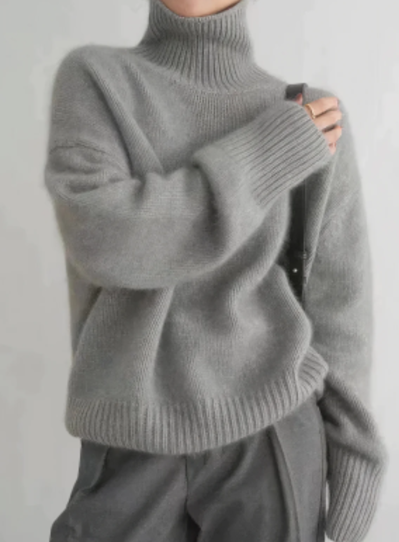 Variant image for Kvinnors Turtleneck Tröja Mjuk Bomull-9