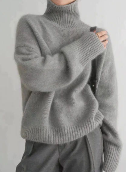 Variant image for Kvinnors Turtleneck Tröja Mjuk Bomull-9