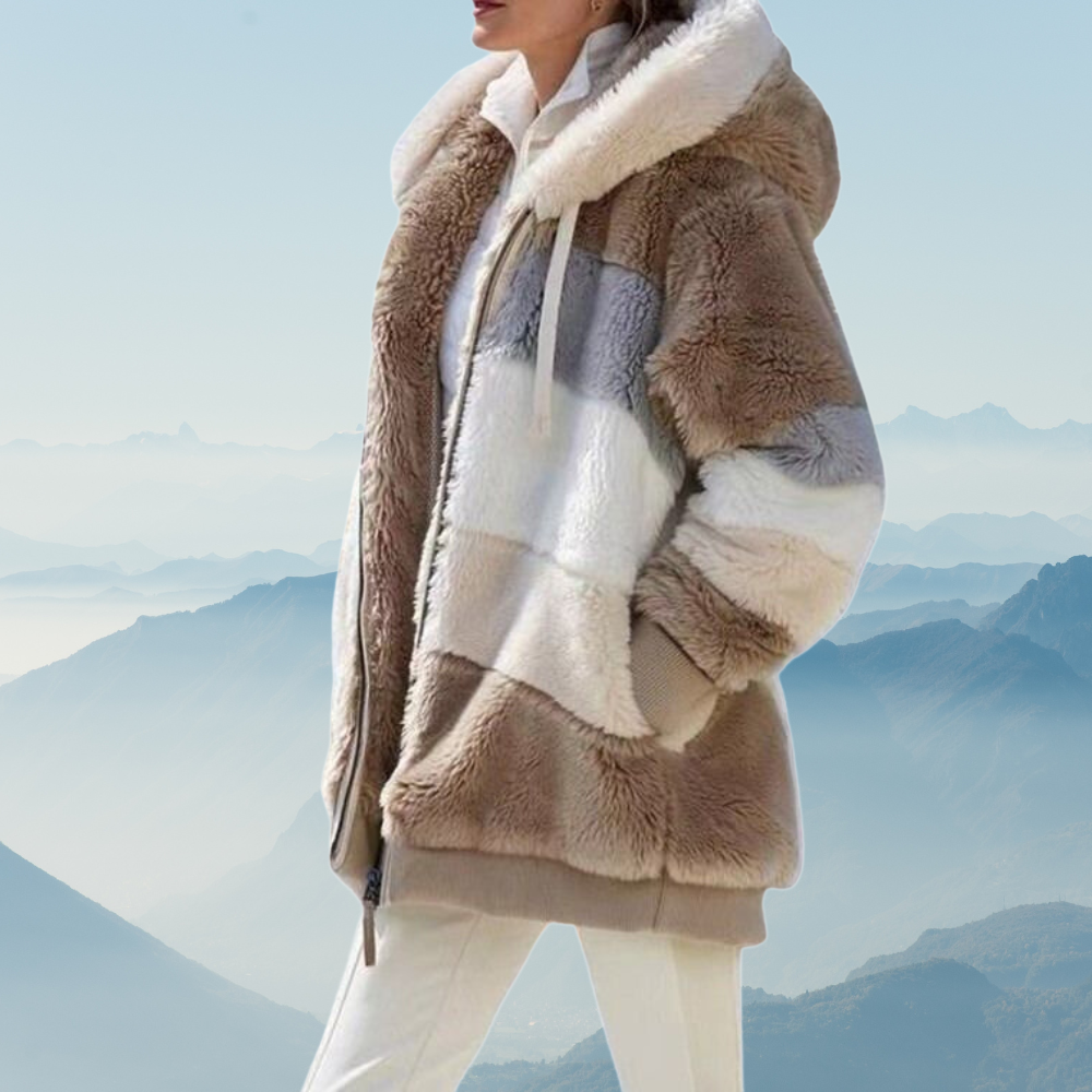 Fleecejacka Dam Överdimensionerad Mjuk Polyester Fleece 10