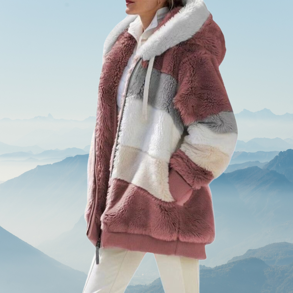 Fleecejacka Dam Överdimensionerad Mjuk Polyester Fleece 11