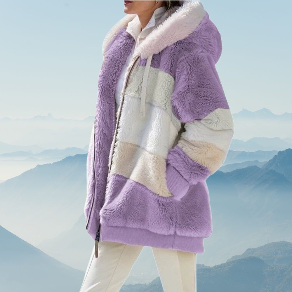 Fleecejacka Dam Överdimensionerad Mjuk Polyester Fleece 12