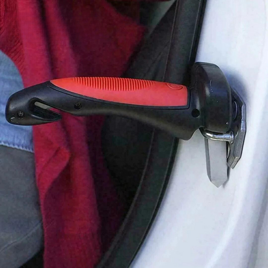 Automatiskt U-formad Handtag för Seniorer med Nödstöd – 5-i-1 Funktion, LED-lampa, Fönsterhammare, Högkvalitativ Plast och Gummi 1