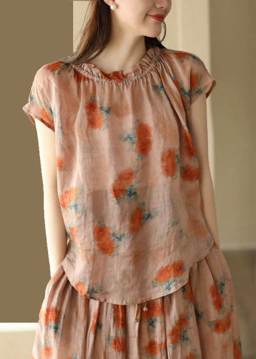 Dam Blus Elegant Design Lätt 100% Bomull-1