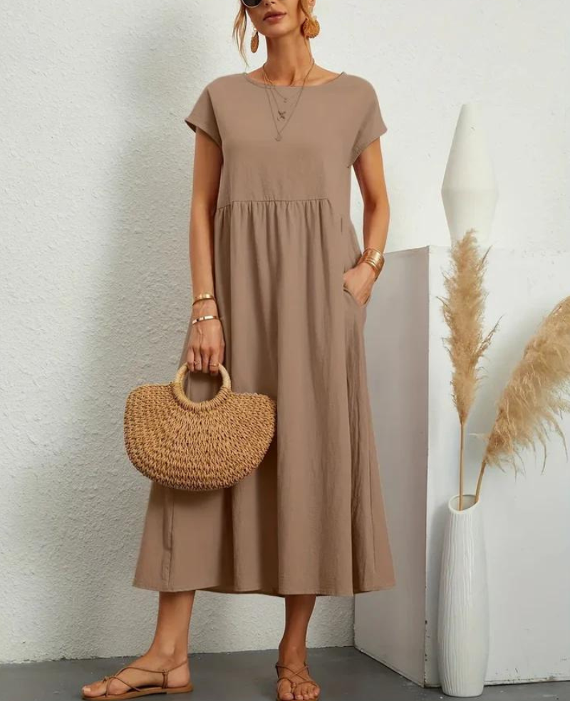 Variant image for Dam Grundklänning Avslappnad Bomull-31