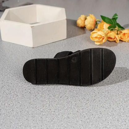 Dam Sandaler Slip-On Platt Sula Nätverksmaterial-3