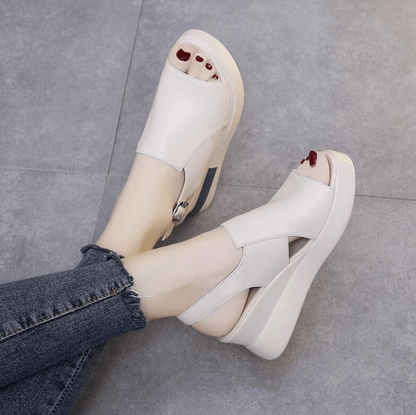 Kvinnors Sandaler Mångsidig Design Syntetisk Läder-5