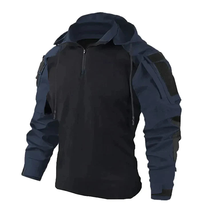 Herrpullover Modern Stil Syntetblandning med Fickor-4