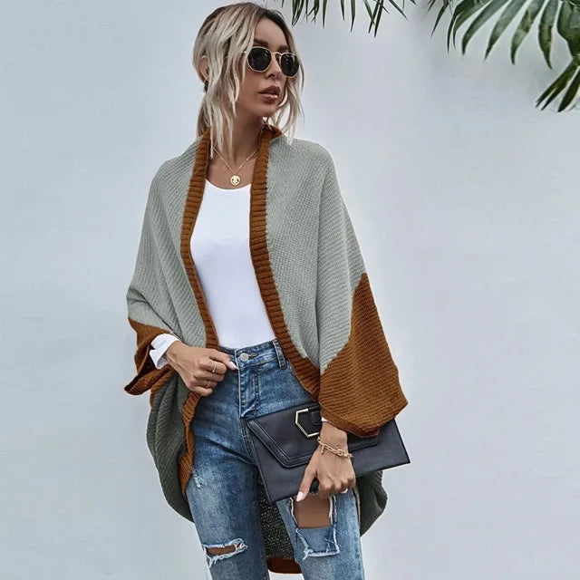 Variant image for Lång Kofta Dam Stickad Mjuk Bomull Polyestermix-1