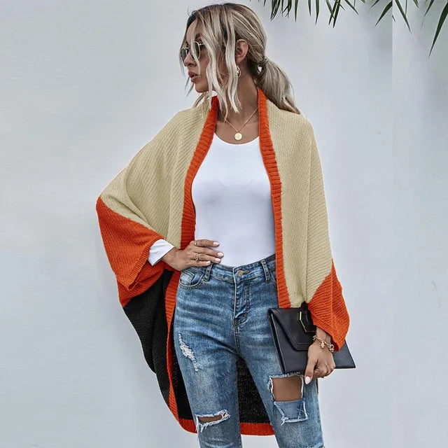 Variant image for Lång Kofta Dam Stickad Mjuk Bomull Polyestermix-21