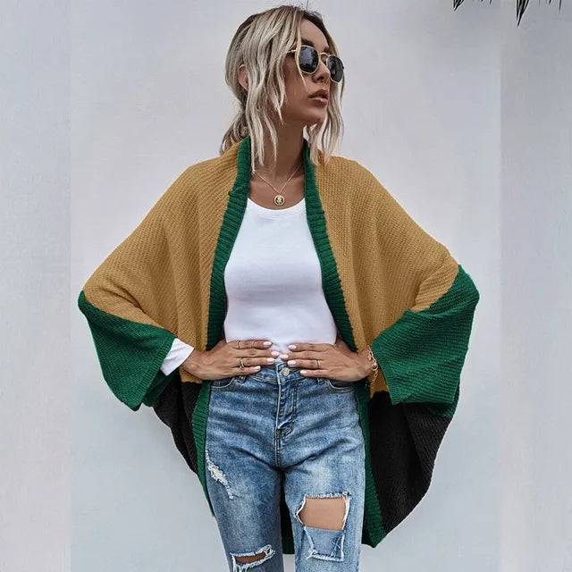 Variant image for Lång Kofta Dam Stickad Mjuk Bomull Polyestermix-6