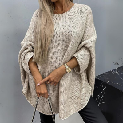 Kvinnors Löst Fit Tröja Stickad Akryl 7