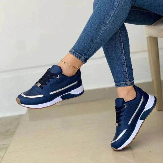 Dam Sneakers Ortopedisk Design Andningsbart Material-1