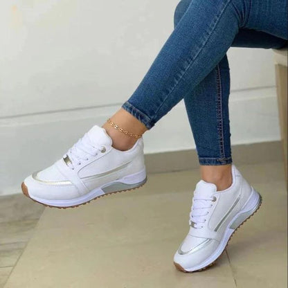 Dam Sneakers Ortopedisk Design Andningsbart Material-2