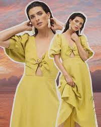 Dam Klänning Elegant Design Polyester Knälång-2