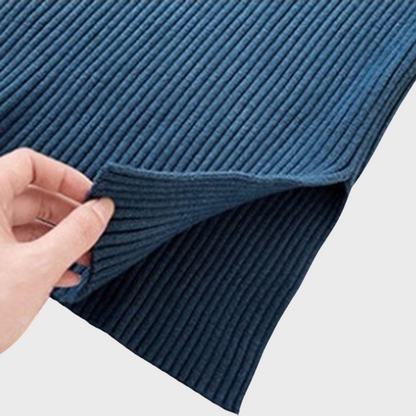 Kvinnors Tvådelad Uppsättning Ribbad Tröja och Byxor Ribbade Tyger-6