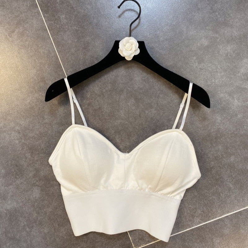 Dam Hosen Set Spaghetti Band Camisole och Cargo Byxor i Bomull - Sommarkläder för Dam-2