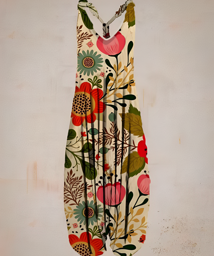 Dam Jumpsuit Bohemisk Stil Mjuk Lätt Tyg 18