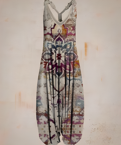 Dam Jumpsuit Bohemisk Stil Mjuk Lätt Tyg 6