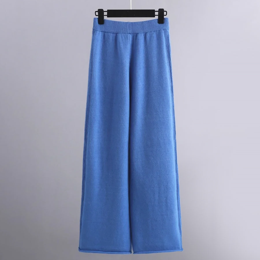 Dam Tvådelad Uppsättning Turtleneck Stickad Mjuk Tyg-3