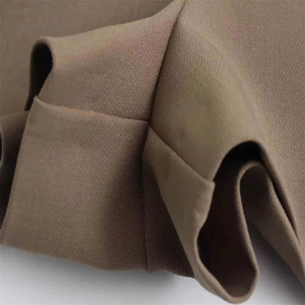 Dam Asymmetrisk Sommarblus Lätt Polyester-6