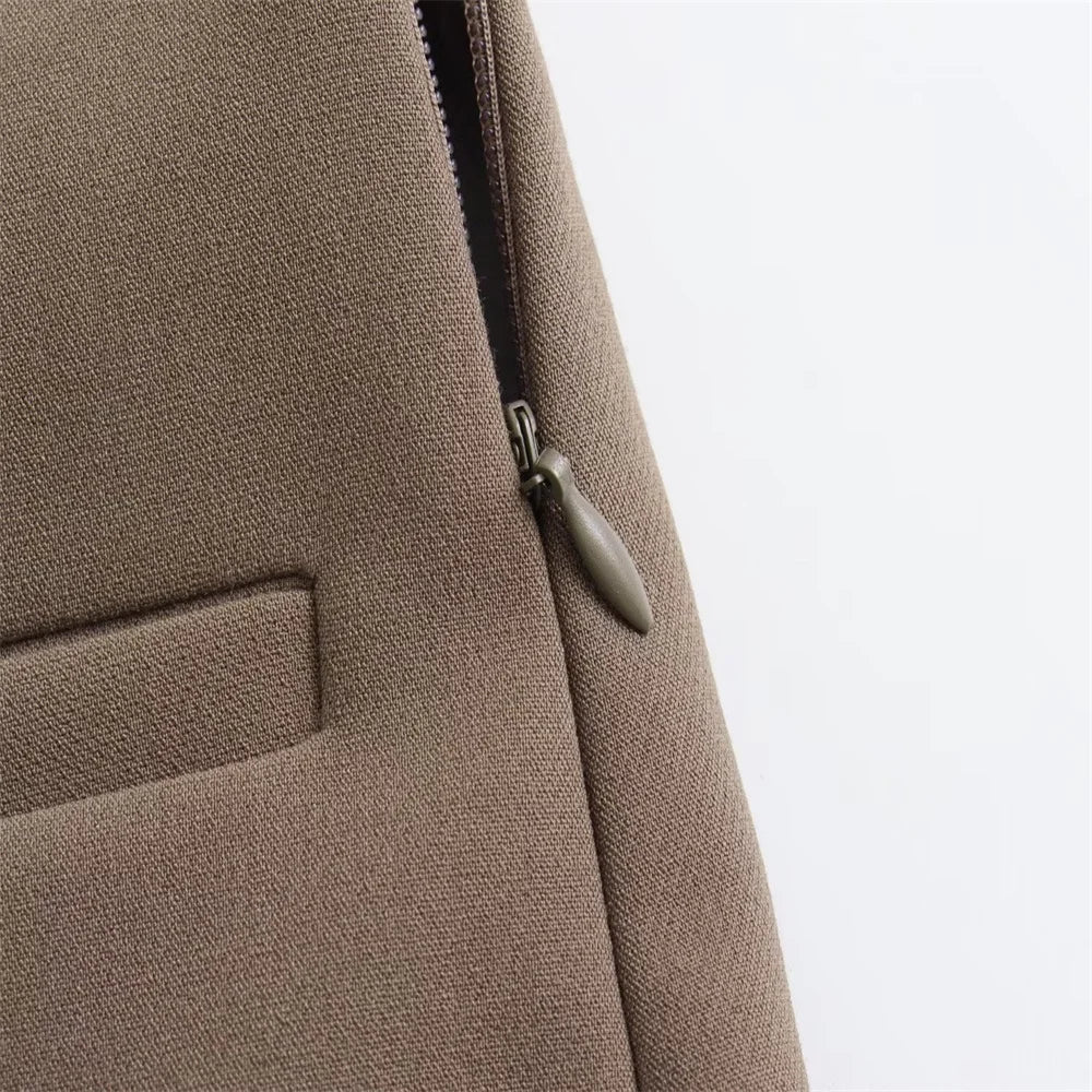 Dam Asymmetrisk Sommarblus Lätt Polyester-5