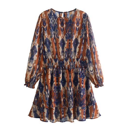 Dam Kort Topp Boho Stil 100% Bomull-1