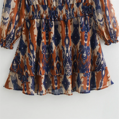 Dam Kort Topp Boho Stil 100% Bomull-4