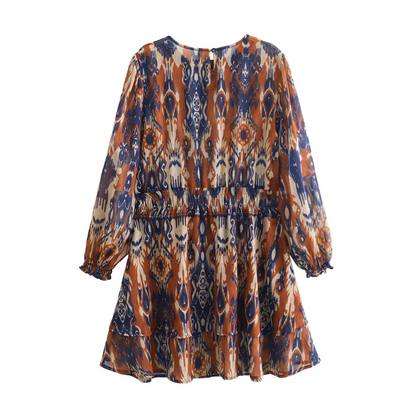 Dam Kort Topp Boho Stil 100% Bomull-2