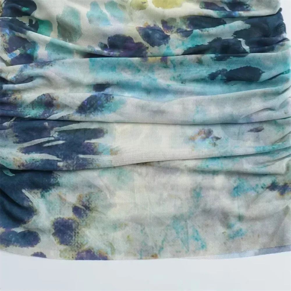 Dam Klänning Lång Siden Tryckt Fina Klänningar-4