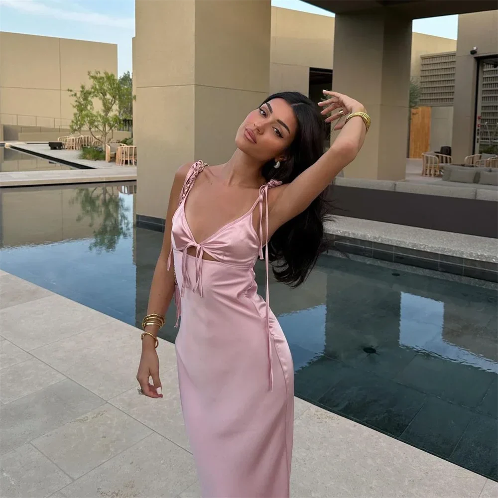 Dam Klänning Festlig Slim Fit Satin 3