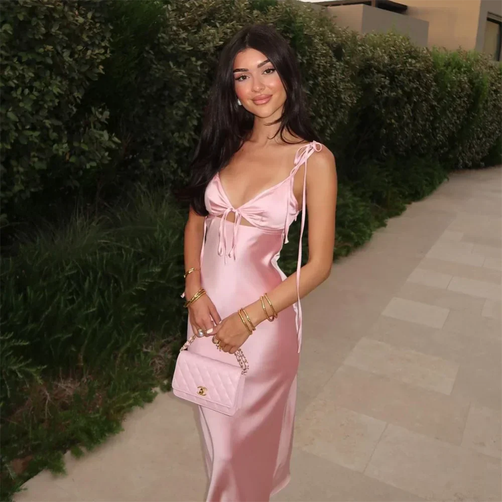 Dam Klänning Festlig Slim Fit Satin 2