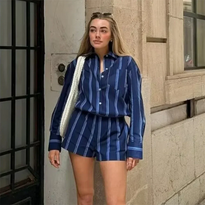 Dam Randig Topp Normal Passform Polyester för Fest och Vardag-4