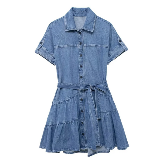 Snygga Byxor Dam Smal Passform Högkvalitativ Denim 1