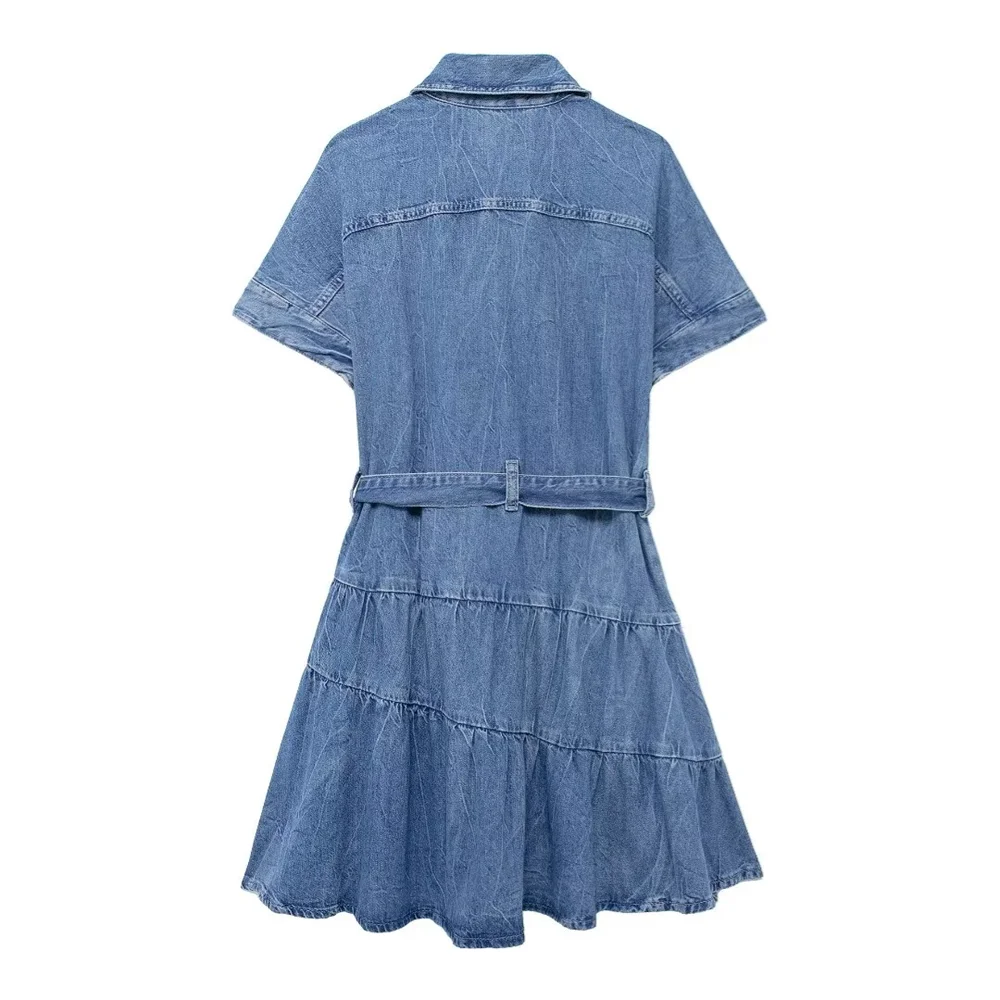 Snygga Byxor Dam Smal Passform Högkvalitativ Denim 2