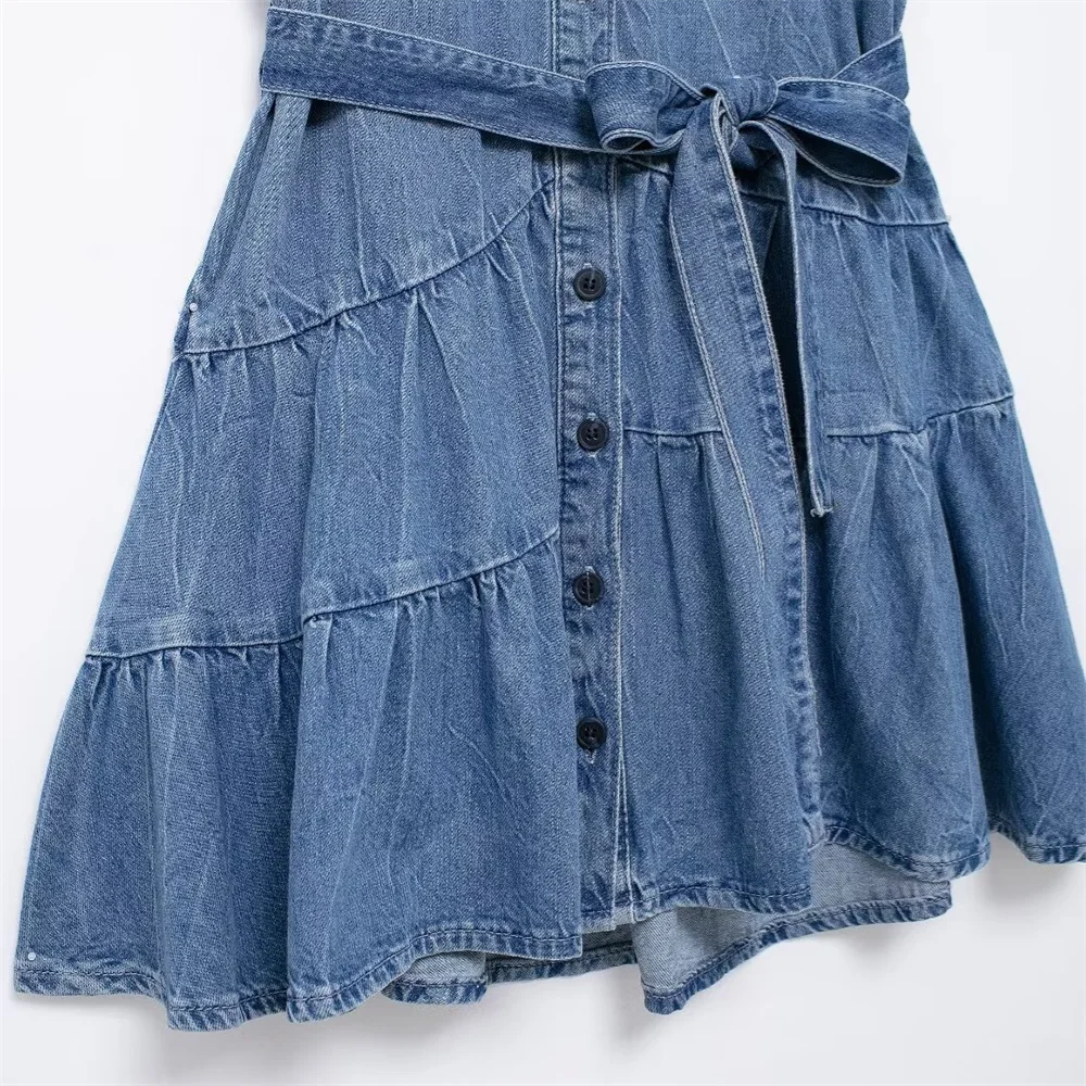 Snygga Byxor Dam Smal Passform Högkvalitativ Denim 4